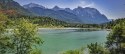 Sommerlicher Isar-Stausee bei Krün, © Alpenwelt Karwendel | Marcel Dominik