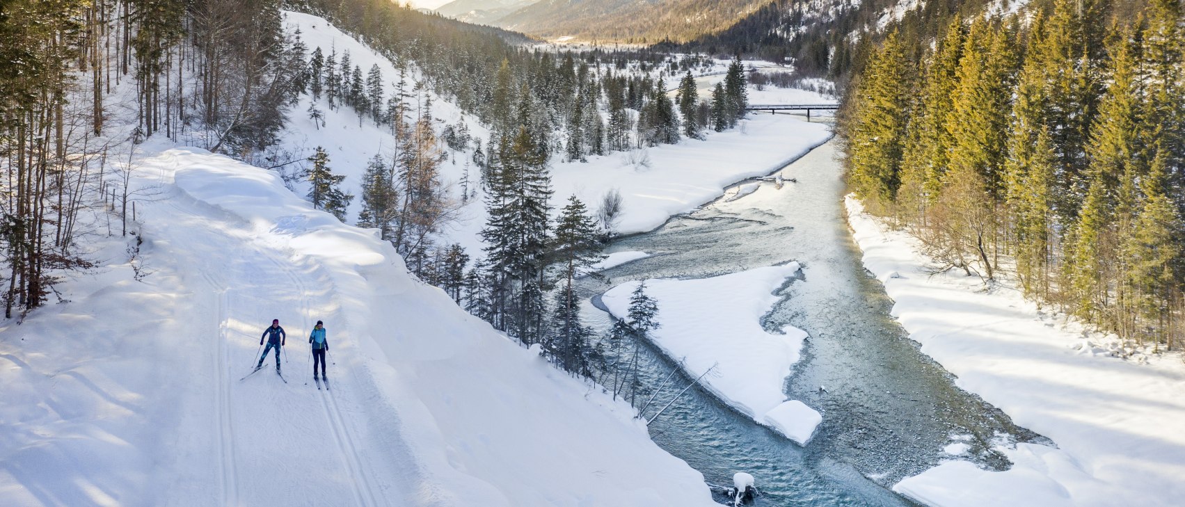 Langlaufen auf der Kanadaloipe, © Alpenwelt Karwendel | Oberbayern.de | Peter v. Felbert