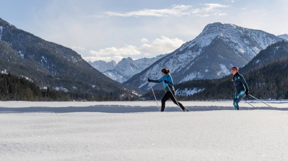 Loipen mit Panorama in der Alpenwelt Karwendel: Kandaloipe bei Wallgau, © Oberbayern.de |Peter v. Felbert